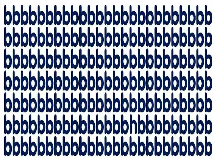 Optical Illusion: H is hiding somewhere in the crowd of B, did you see it?