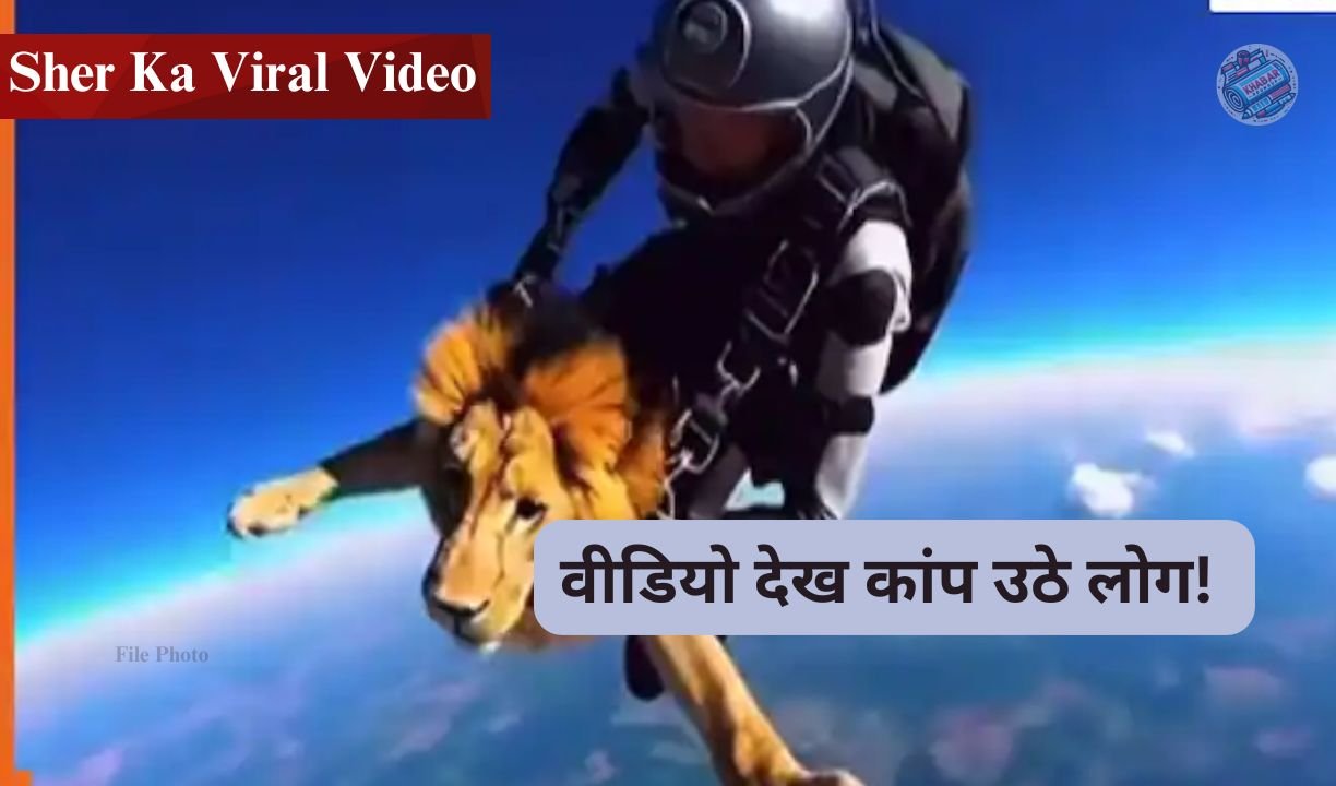 Sher Ka Viral Video : आसमान में उड़ता शेर! आदमी ने पैराग्लाइडिंग में साथ उड़ाया जंगल का राजा